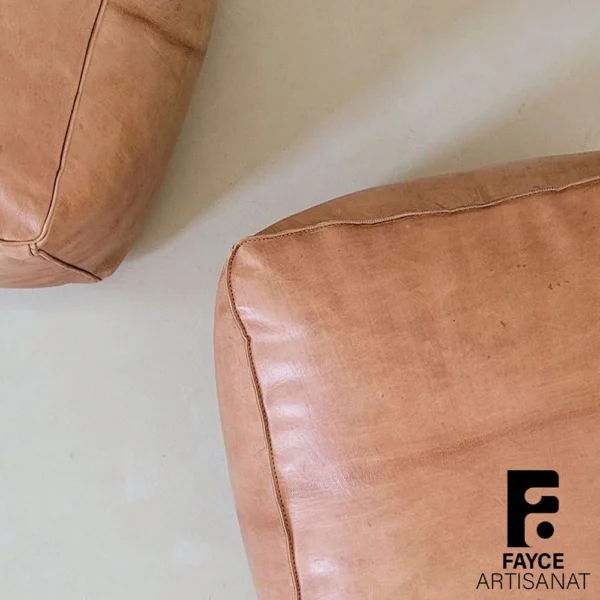 moroccan leather pouf